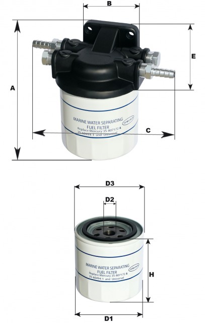 Филтър сепаратор Mercury Optimax 75-125HP