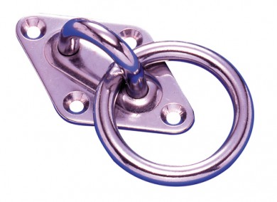 Plates with double eyes, stainless steel